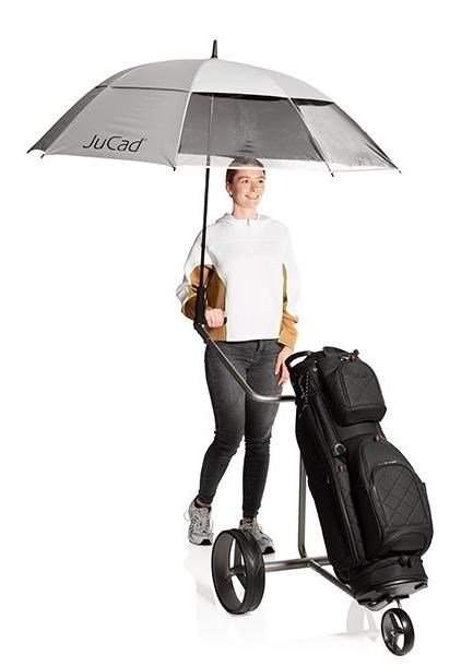 JuCad Windproof & Window Umbrella with Pin 68" Silver UV Protection