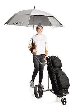 JuCad Windproof & Window Umbrella with Pin 68" Silver UV Protection