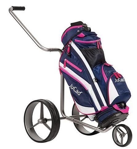 JuCad Junior cart bag, dark blue/white/pink