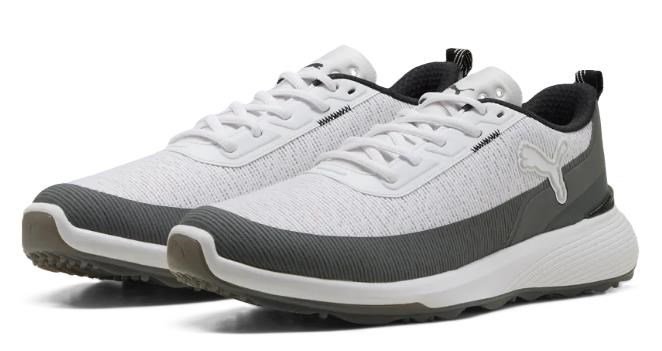 Puma Golf Puma Gruve Sport mens golf shoes, white/ash gray
