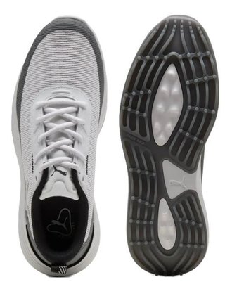 Puma Golf Puma Gruve Sport mens golf shoes, white/ash gray