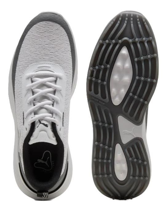 Puma Golf Puma Gruve Sport mens golf shoes, white/ash gray