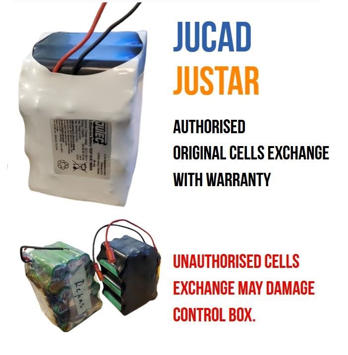 JuStar Powerpack replace kit system no control-unit self-mount, incl. small battery cells case and cover