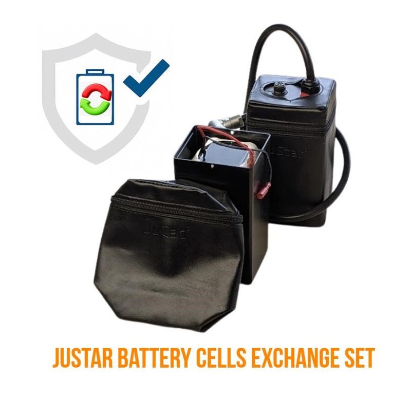 JuStar Powerpack replace kit system no control-unit self-mount, incl. small battery cells case and cover