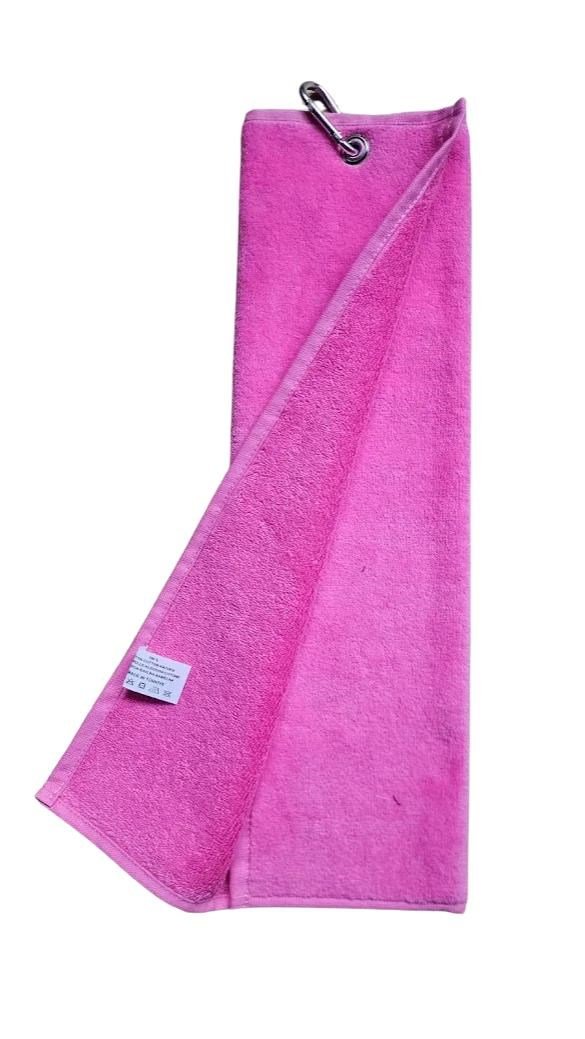 Trifold golf towel, fuchsia