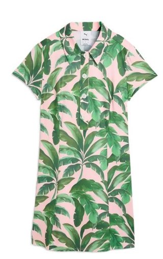Puma X Mumu Palm women's dress, rose blossom/opal green