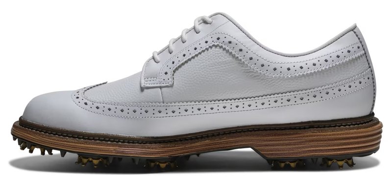 FootJoy Premiere Series Marquis men's golf shoes, white/brown