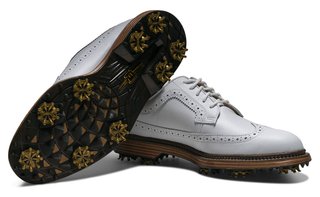 FootJoy Premiere Series Marquis men's golf shoes, white/brown