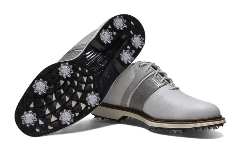 FootJoy Premiere Series Packard mens golf shoes, white/grey