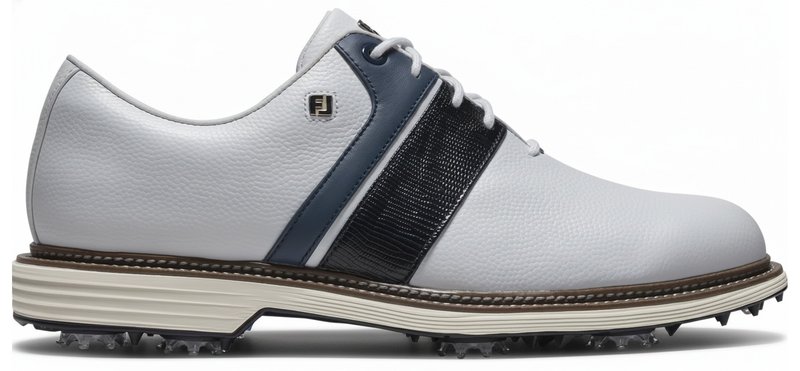 FootJoy Premiere Series Packard mens golf shoes, white/navy