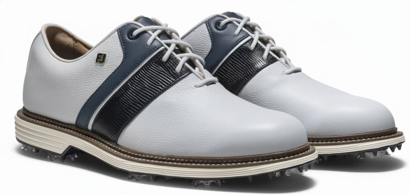 FootJoy Premiere Series Packard mens golf shoes, white/navy