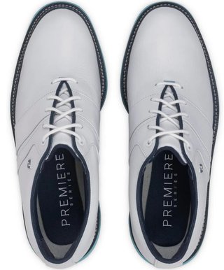 FootJoy Premiere Series Packard mens golf shoes, white/navy/blue
