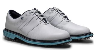 FootJoy Premiere Series Packard mens golf shoes, white/navy/blue