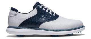 Footjoy FootJoy Traditions mens golf shoes, white/navy/blue