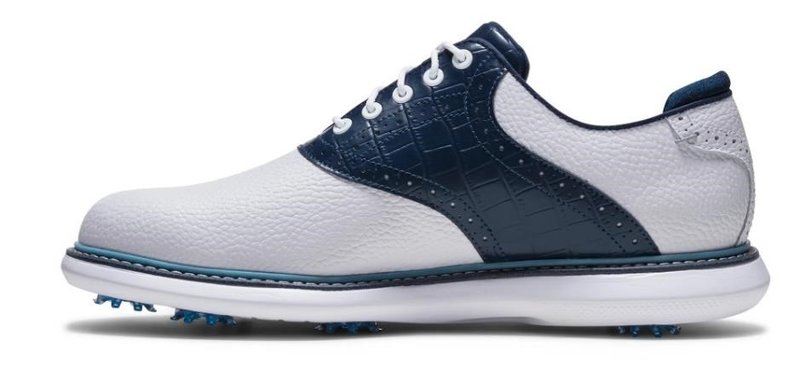 Footjoy FootJoy Traditions mens golf shoes, white/navy/blue