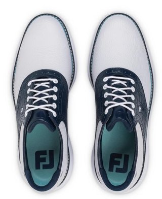 Footjoy FootJoy Traditions mens golf shoes, white/navy/blue