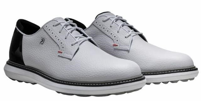 FootJoy Traditions Spikeless mens golf shoes, white/black