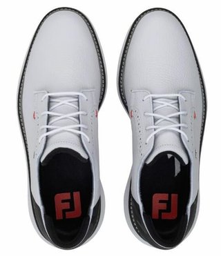 FootJoy Traditions Spikeless mens golf shoes, white/black