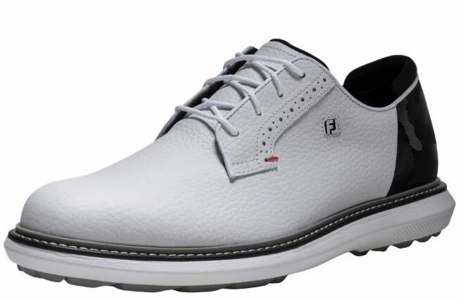 FootJoy Traditions Spikeless mens golf shoes, white/black