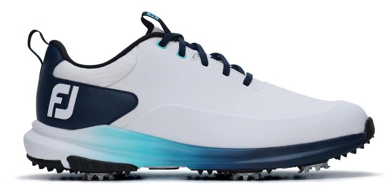 FootJoy Tour Rival mens golf shoes, white/navy/blue