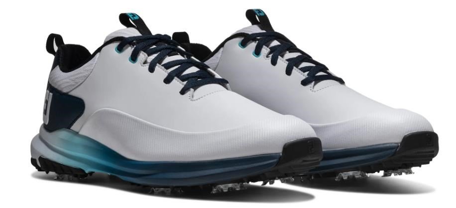 FootJoy Tour Rival mens golf shoes, white/navy/blue