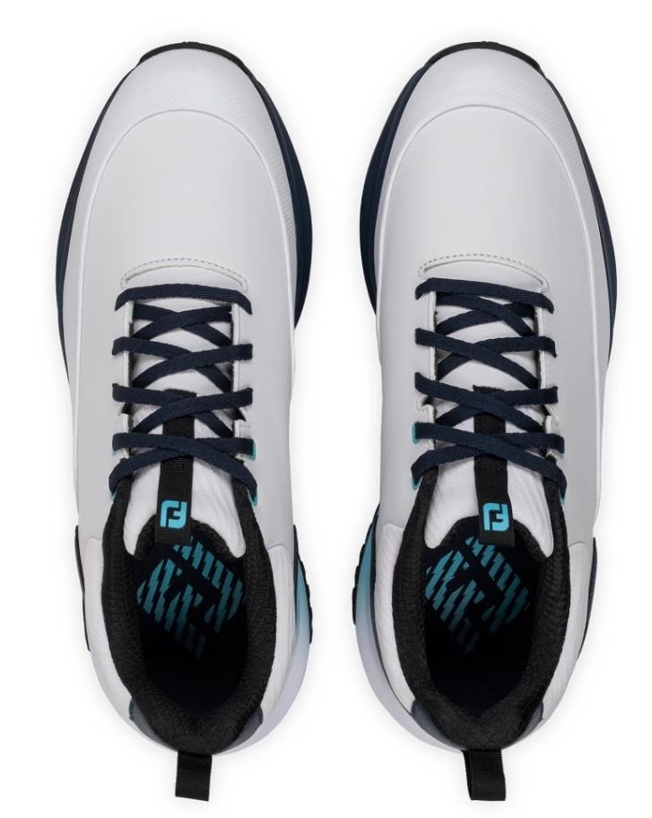 FootJoy Tour Rival mens golf shoes, white/navy/blue