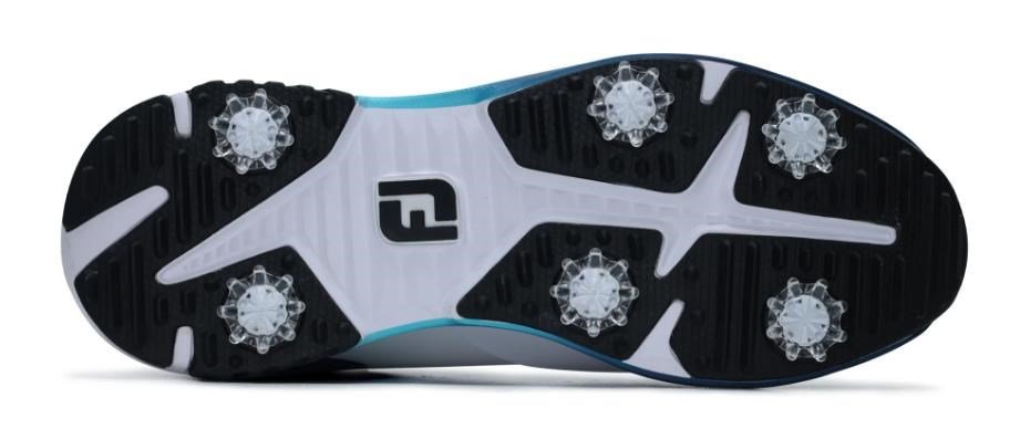 FootJoy Tour Rival mens golf shoes, white/navy/blue