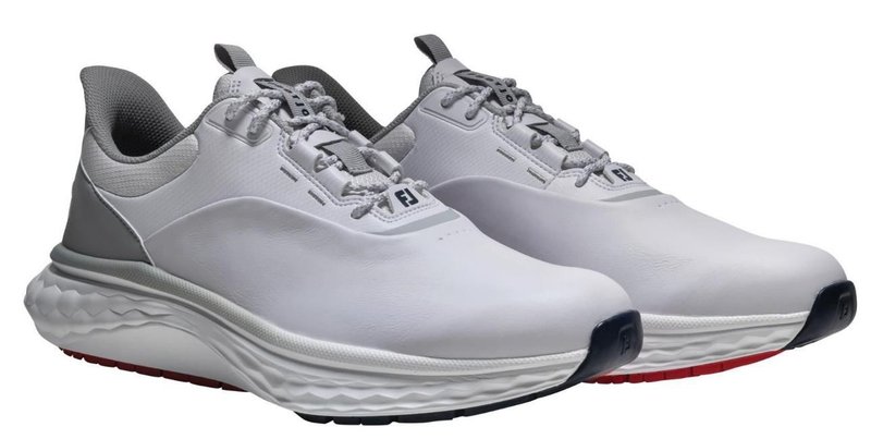FootJoy Quantum mens golf shoes, white/grey