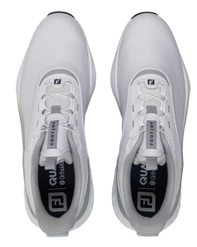 FootJoy Quantum BOA mens golf shoes, white/grey