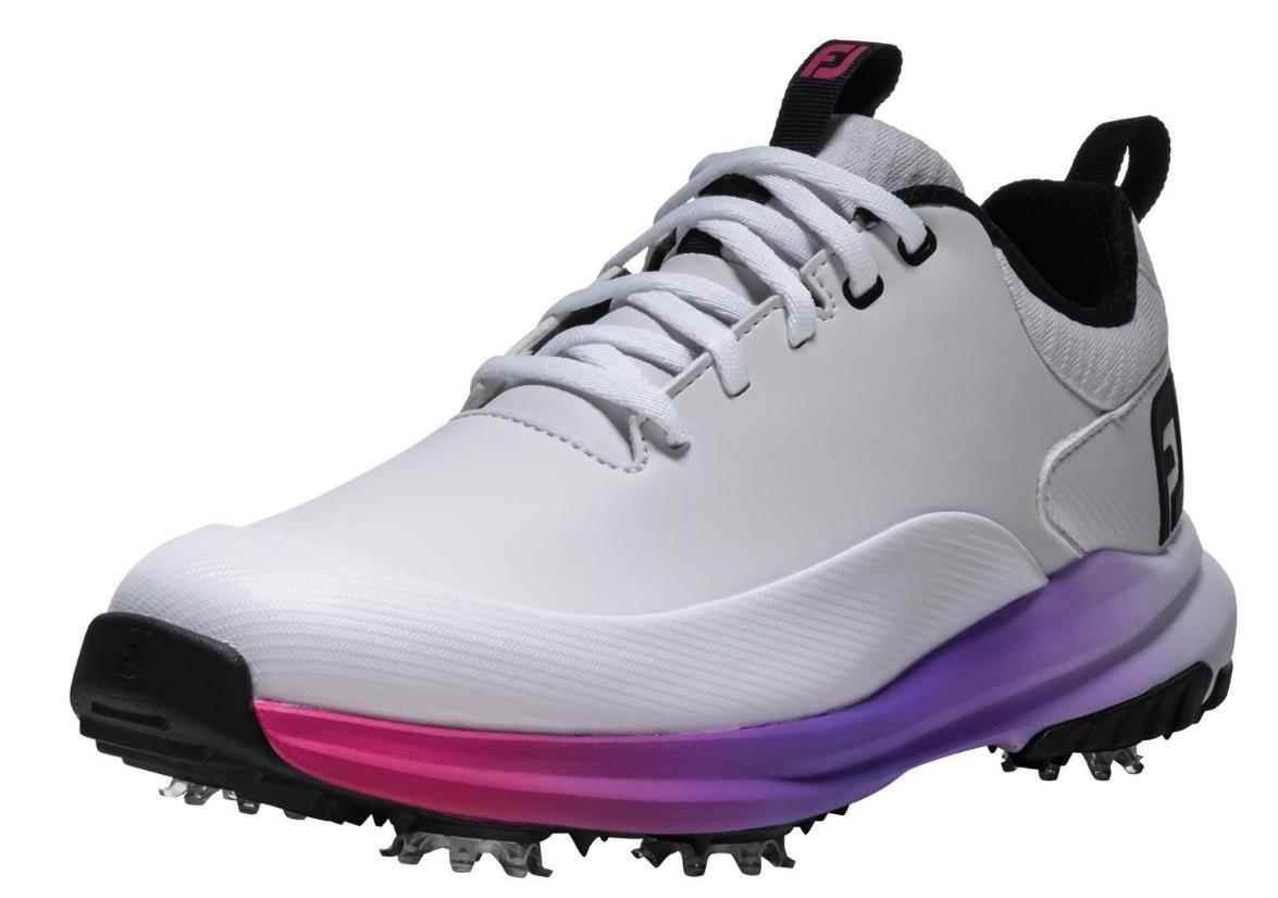 FootJoy Tour Rival ladies golf shoes, white/pink