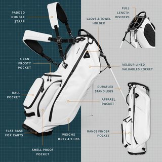 Sunday Golf Ryder S-Class stand bag, white