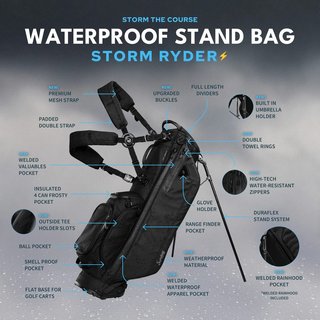 Sunday Golf Storm Ryder stand bag, black