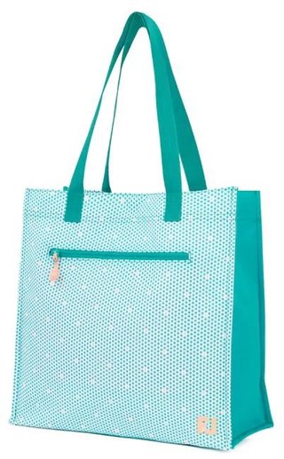 FootJoy Tote bag mens bag, teal/teal print/peach