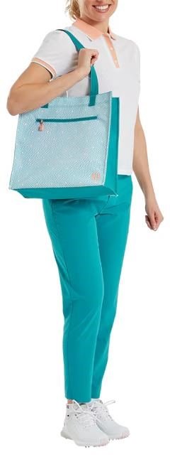 FootJoy Tote bag mens bag, teal/teal print/peach