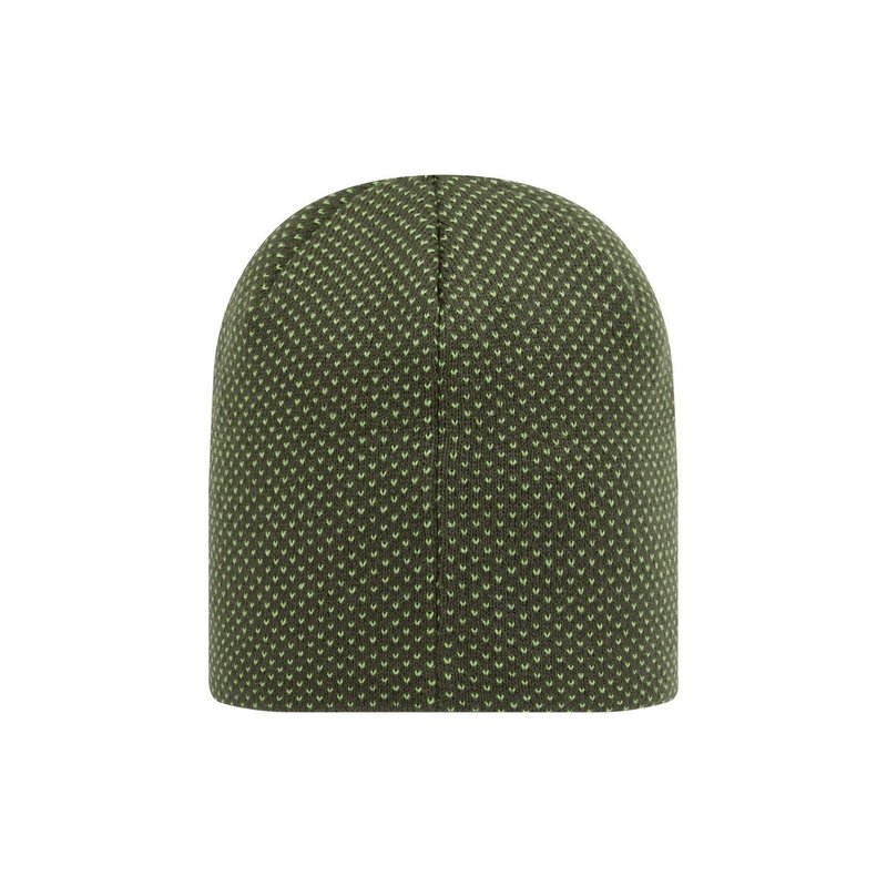 FootJoy FJ Dot Jacquard Beanie winter hat, olive/acid green