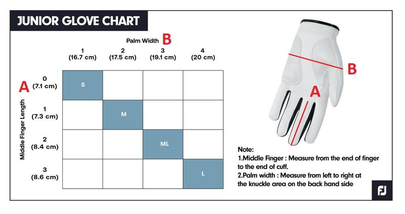 FootJoy FJ Junior golf glove, white