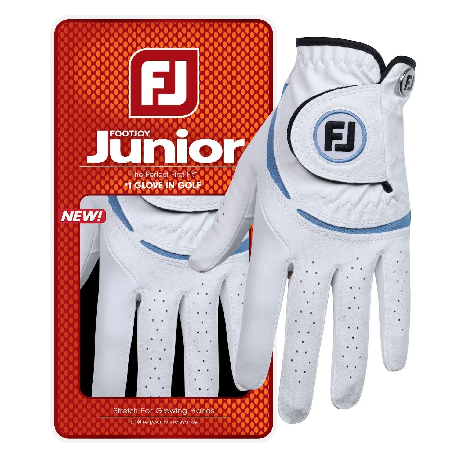 FootJoy FJ Junior golf glove, white/cobalt