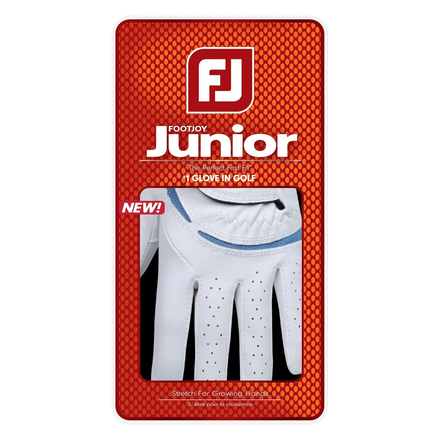 FootJoy FJ Junior golf glove, white/cobalt
