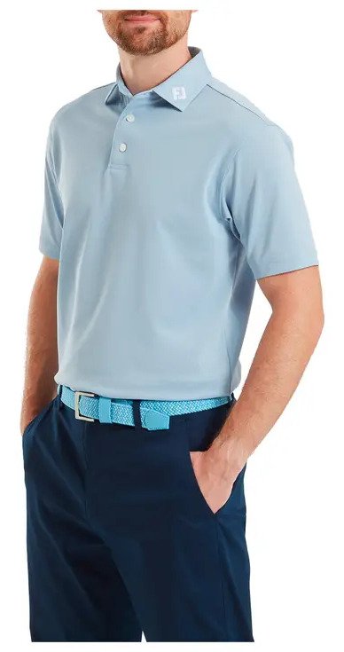 FootJoy Stretch Pique Solid men's polo, chambray