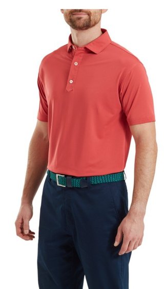 FootJoy Lisle Solid men's polo, nantucket red
