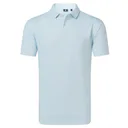 FootJoy Modernist Geo Pique men's polo, white/ice blue