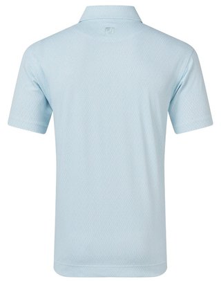 FootJoy Modernist Geo Pique men's polo, white/ice blue