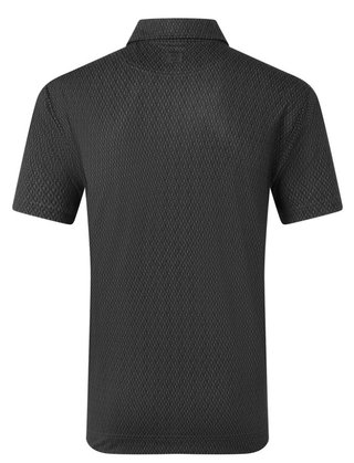 FootJoy Modernist Geo Pique men's polo, charcoal/black