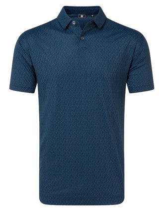FootJoy Modernist Geo Pique men's polo, navy tonal