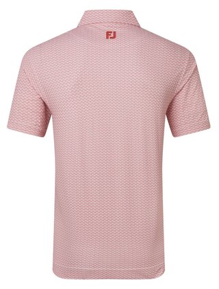 FootJoy Scallop Geo Pique men's polo, nantucket red