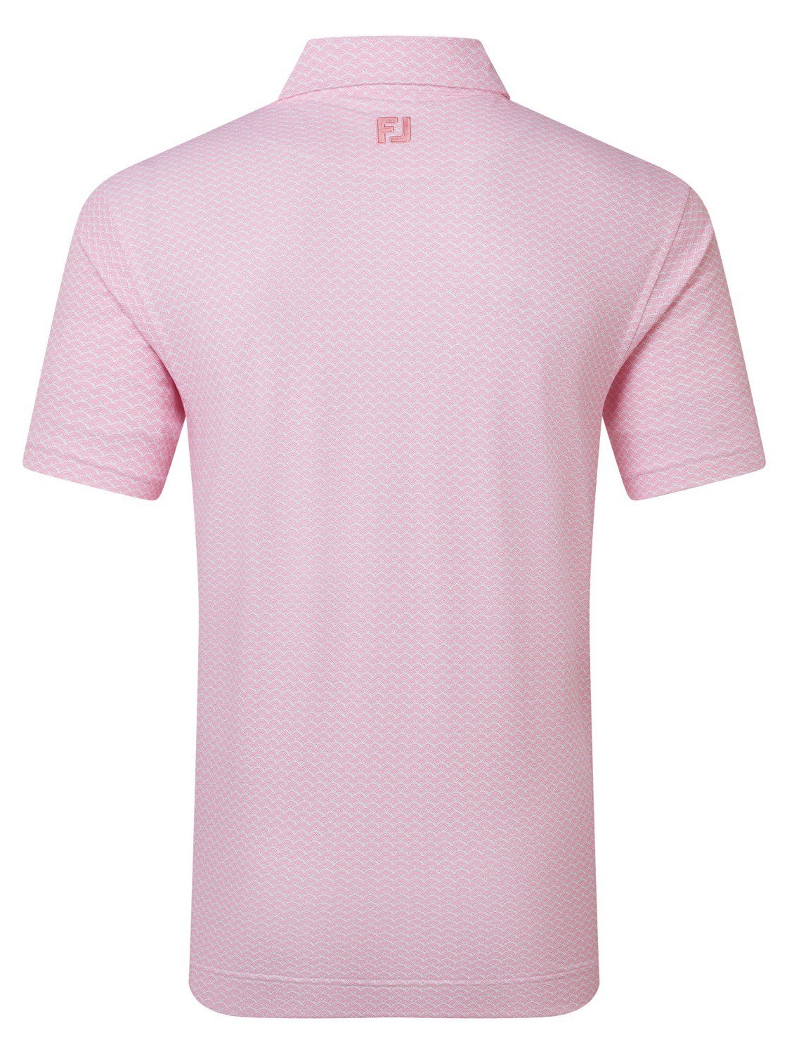 FootJoy Scallop Geo Pique men's polo, pink pop