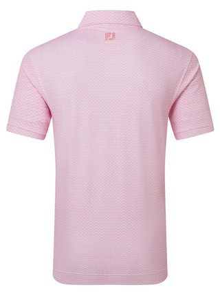 FootJoy Scallop Geo Pique men's polo, pink pop