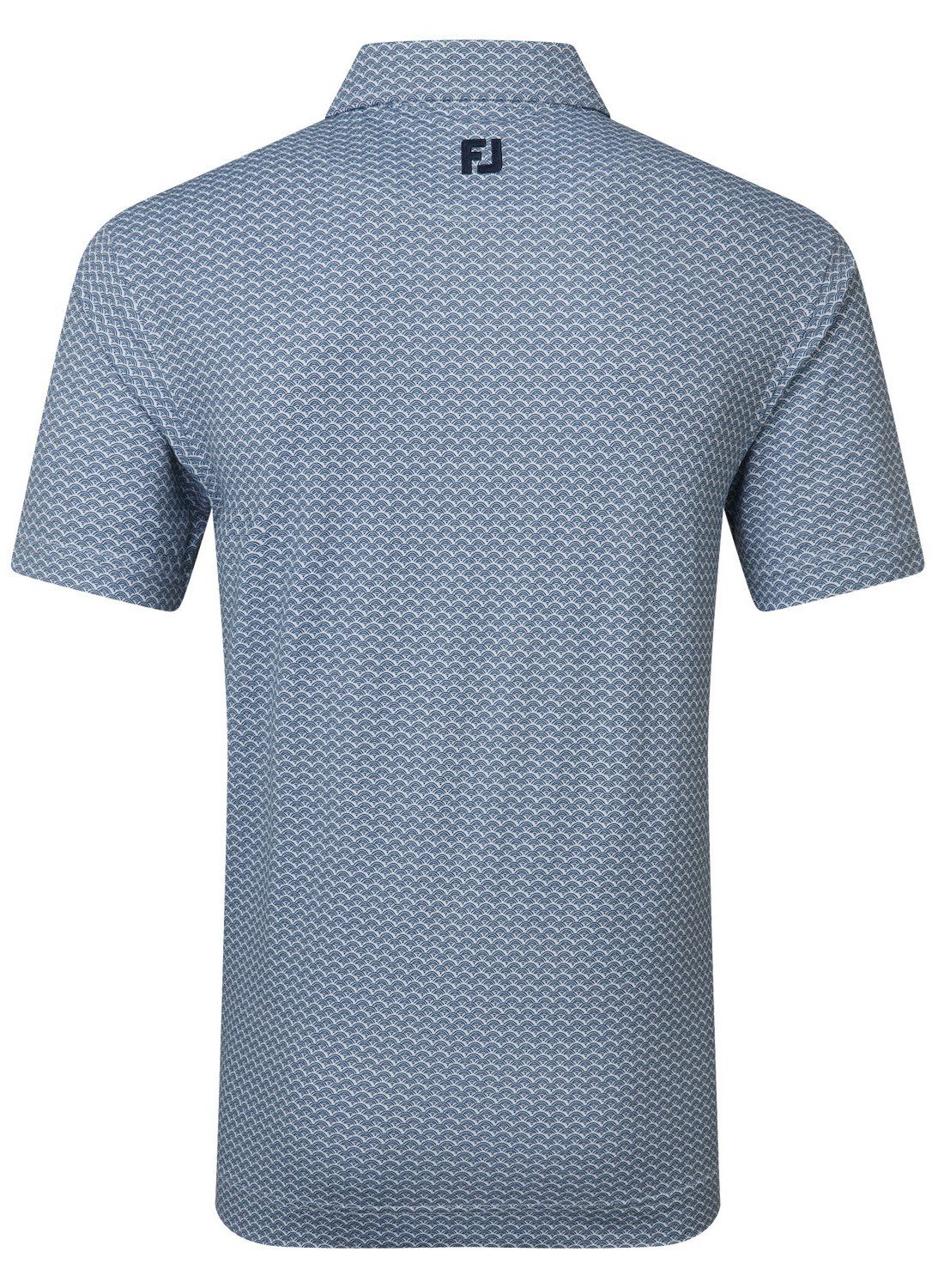 FootJoy Scallop Geo Pique men's polo, navy