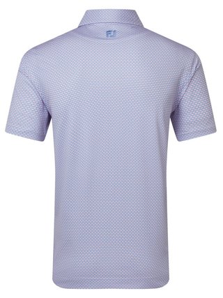 FootJoy Nautical Flag Print Lisle men's polo, pink pop/vivid violet