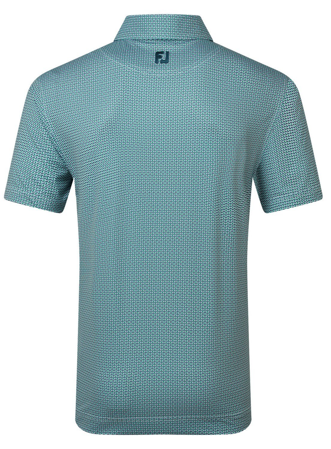 FootJoy Nautical Flag Print Lisle men's polo, field green/navy